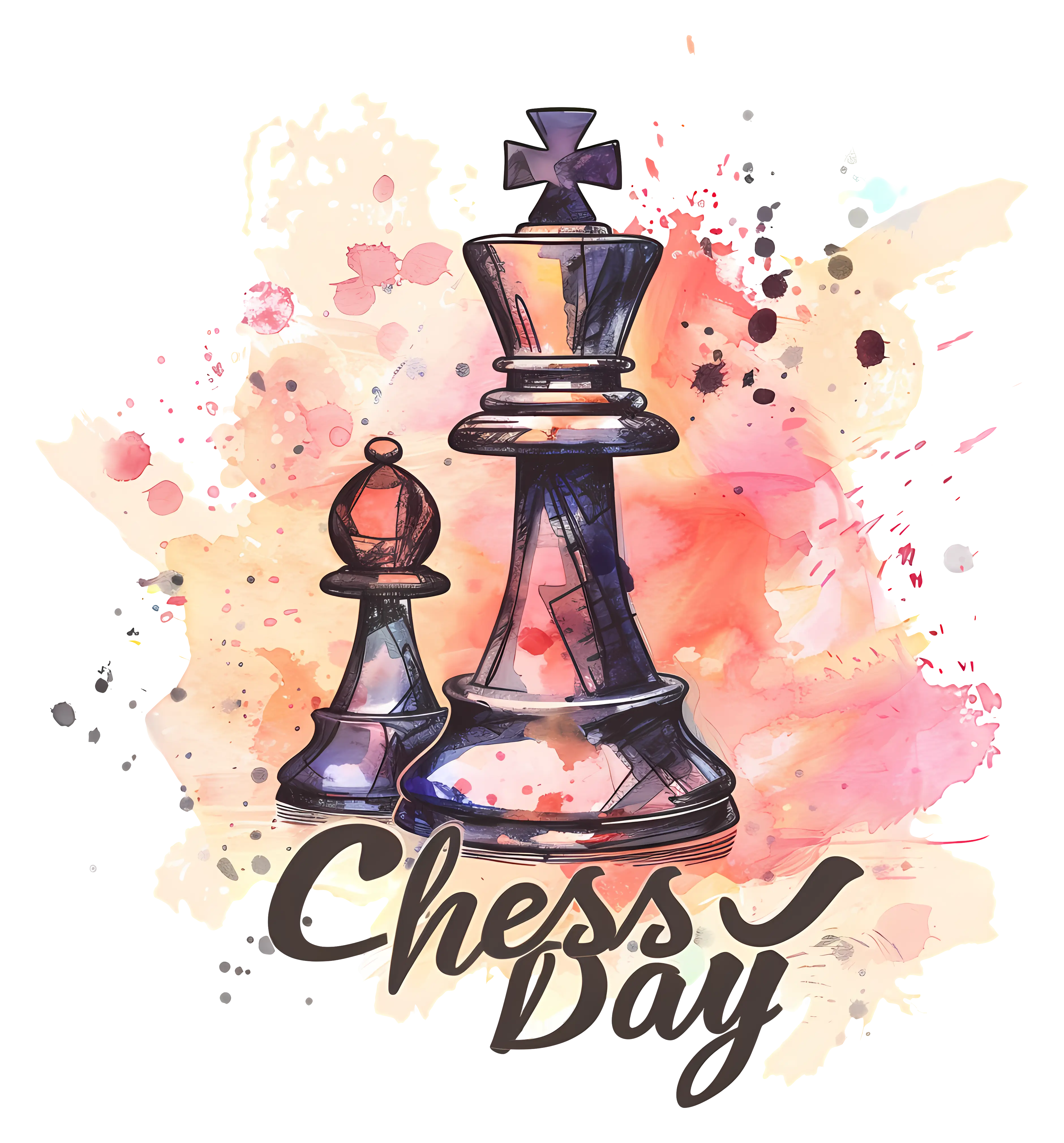 Chess Day Celebration with Chess Pieces