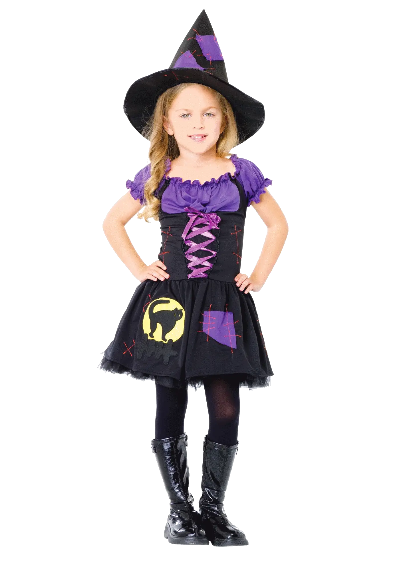 Girl in Halloween Witch Costume