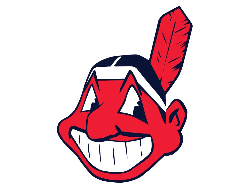 Red Feathered Cartoon Logo Face