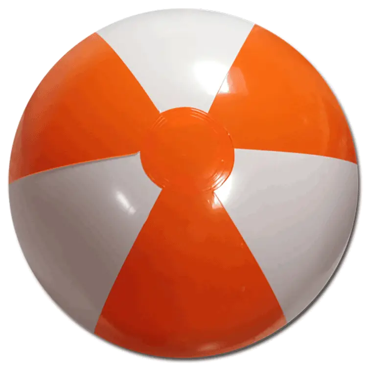 Beach Ball with Orange Stripes