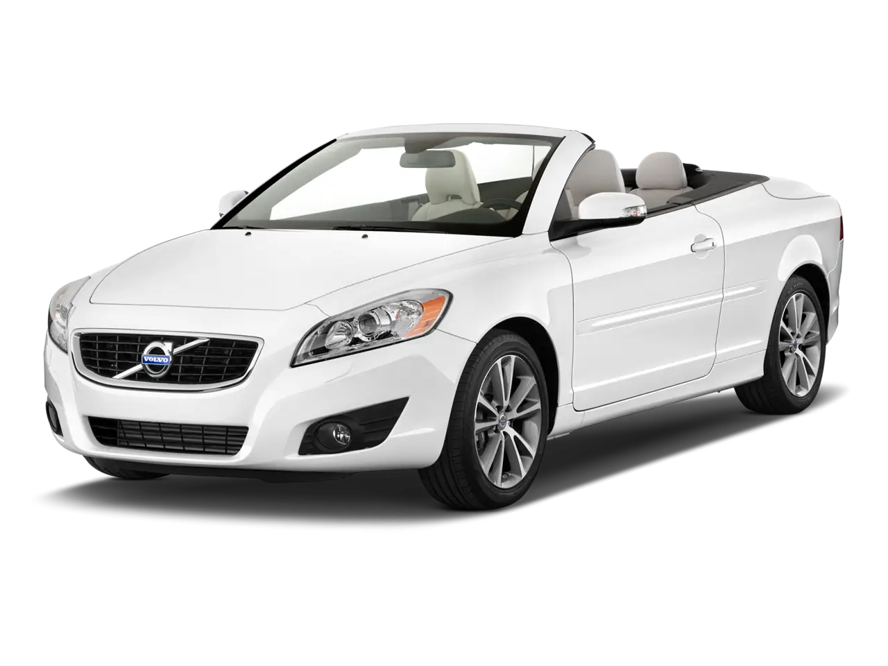 Stylish White Convertible Car