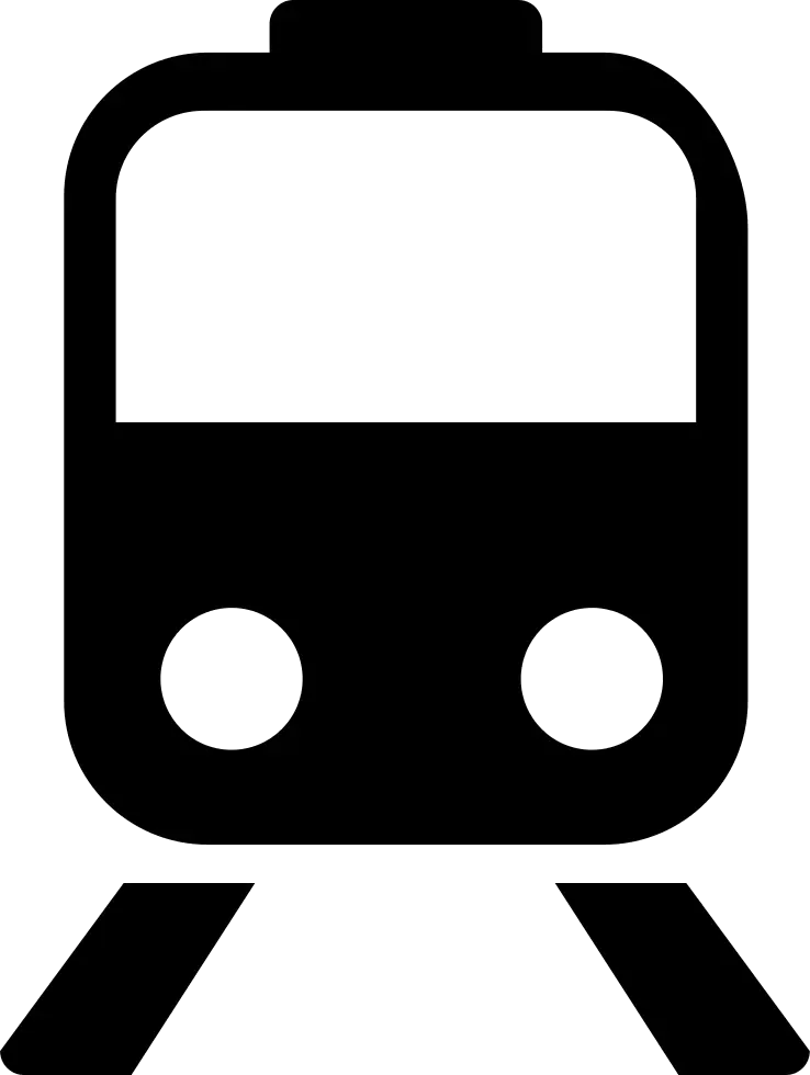 Train Front Icon Silhouette