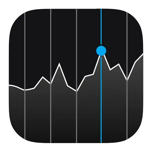 Stock Market App Icon with Graph