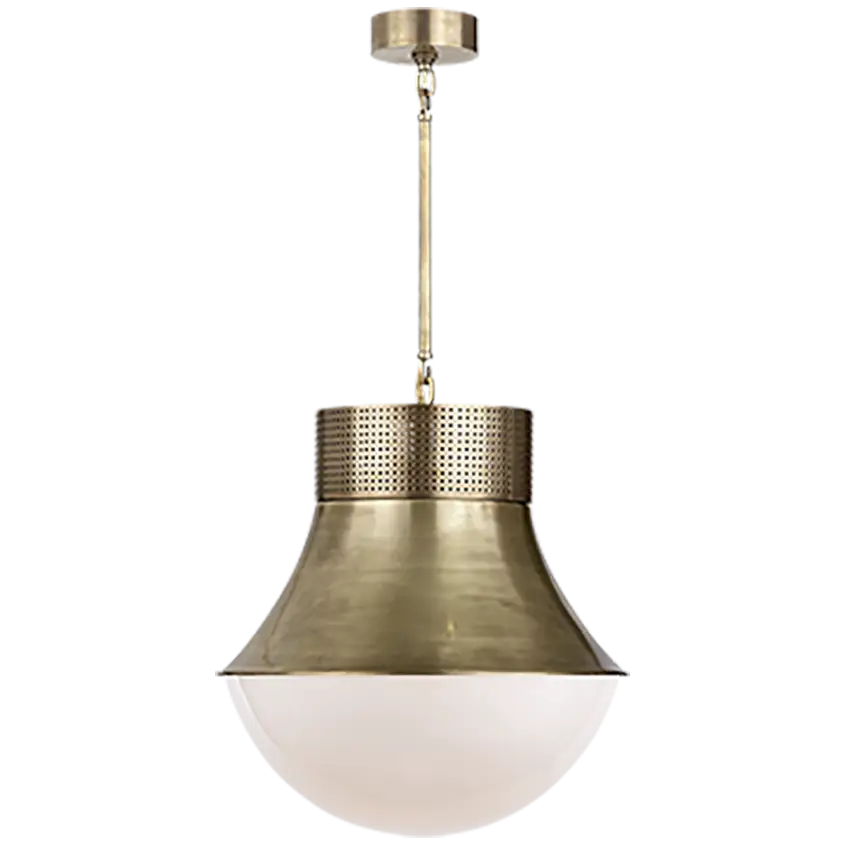 Brass and Metal Pendant Light Fixture