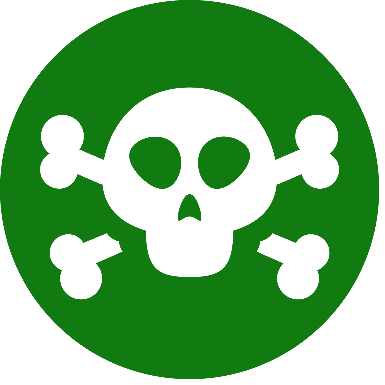 Green Skull Hazard Symbol Design