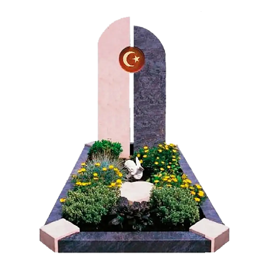 Beautiful Gravestone with Flowers
