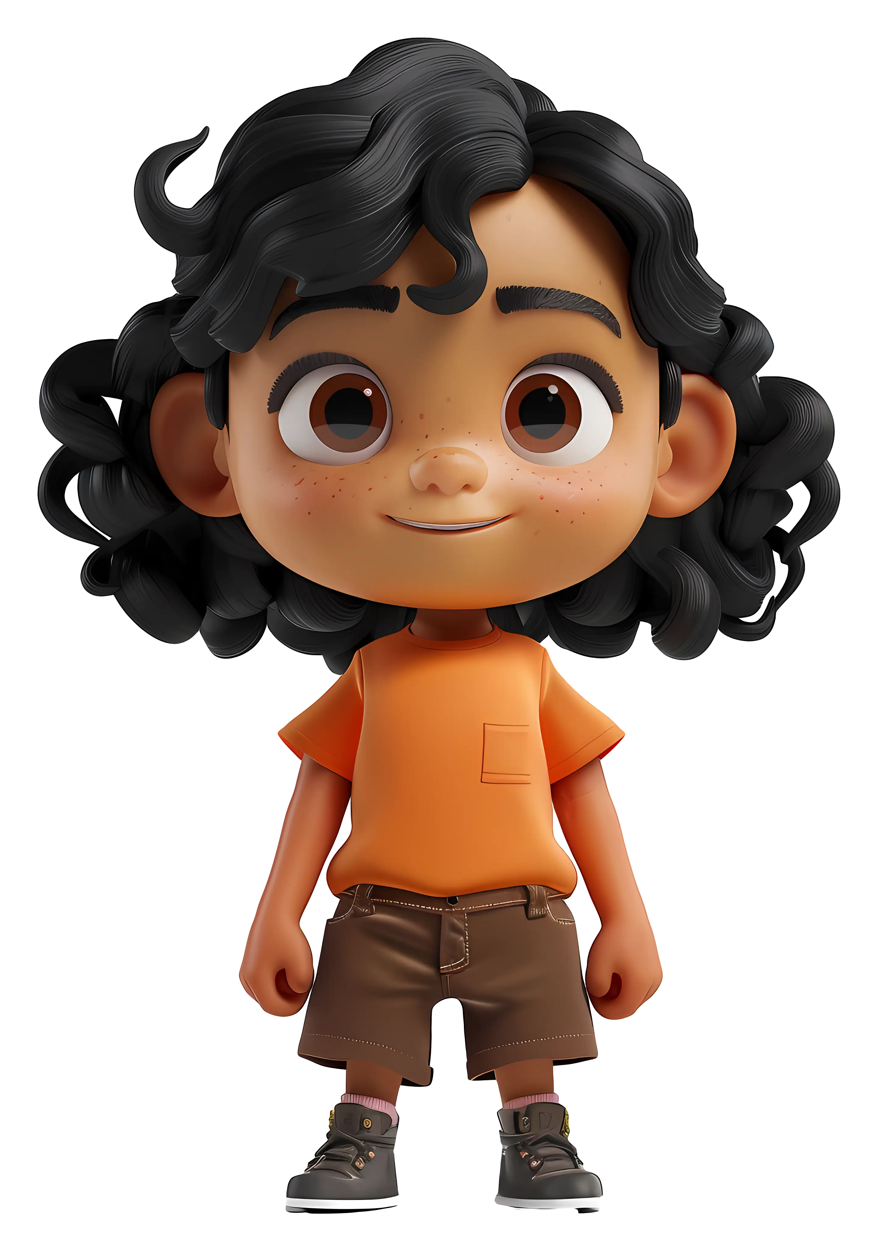 3D Cartoon Boy Character in Casual Outfit