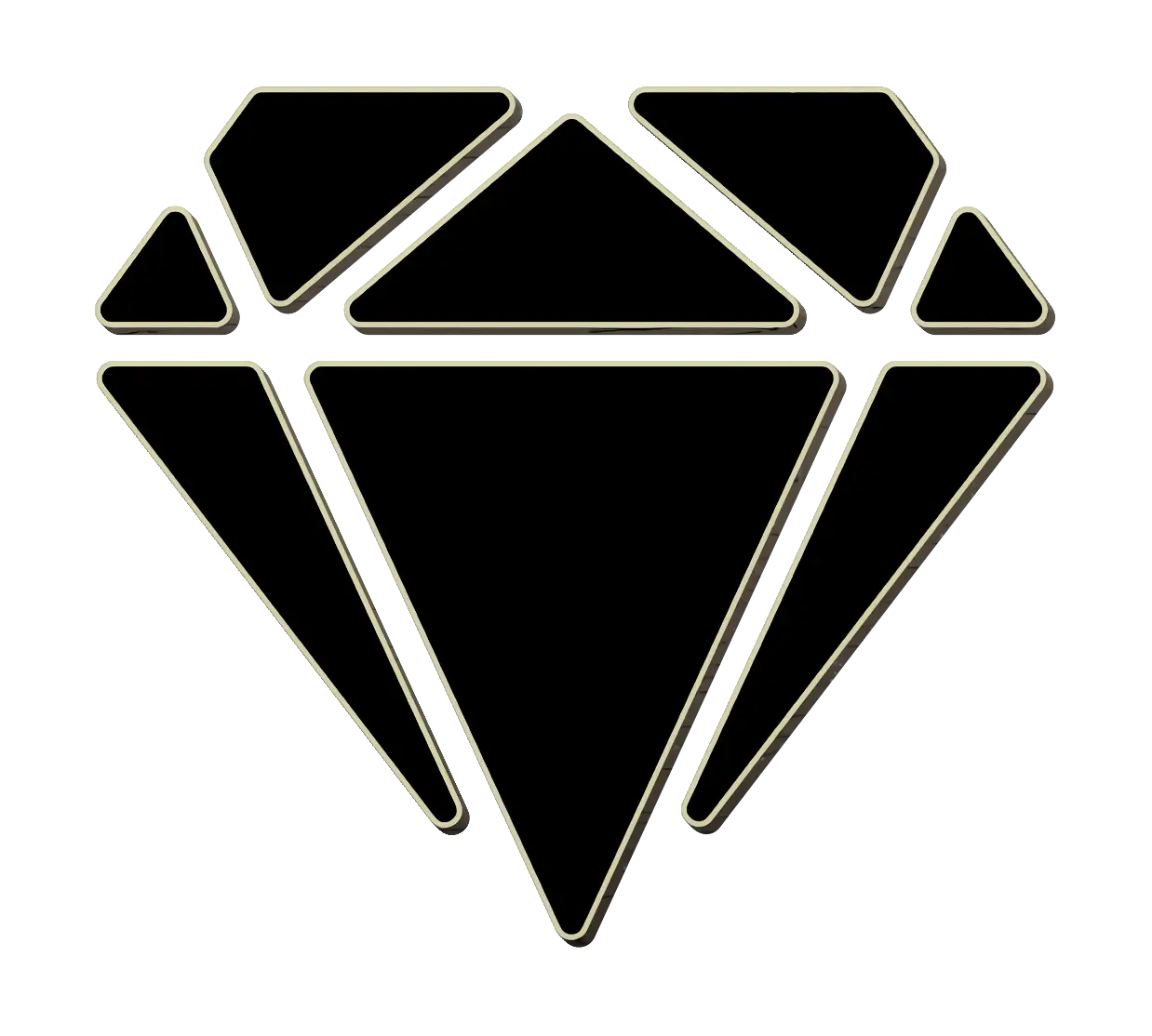 Black Diamond Symbol Icon