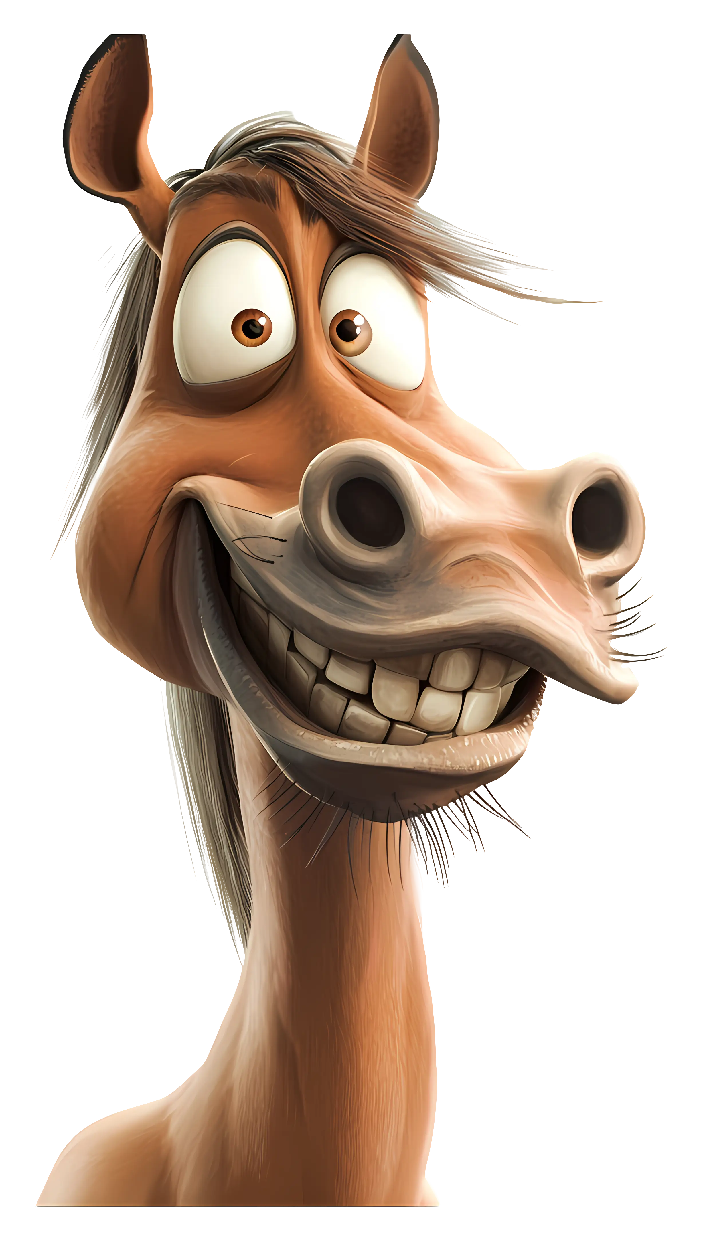 Funny Horse Cartoon Character