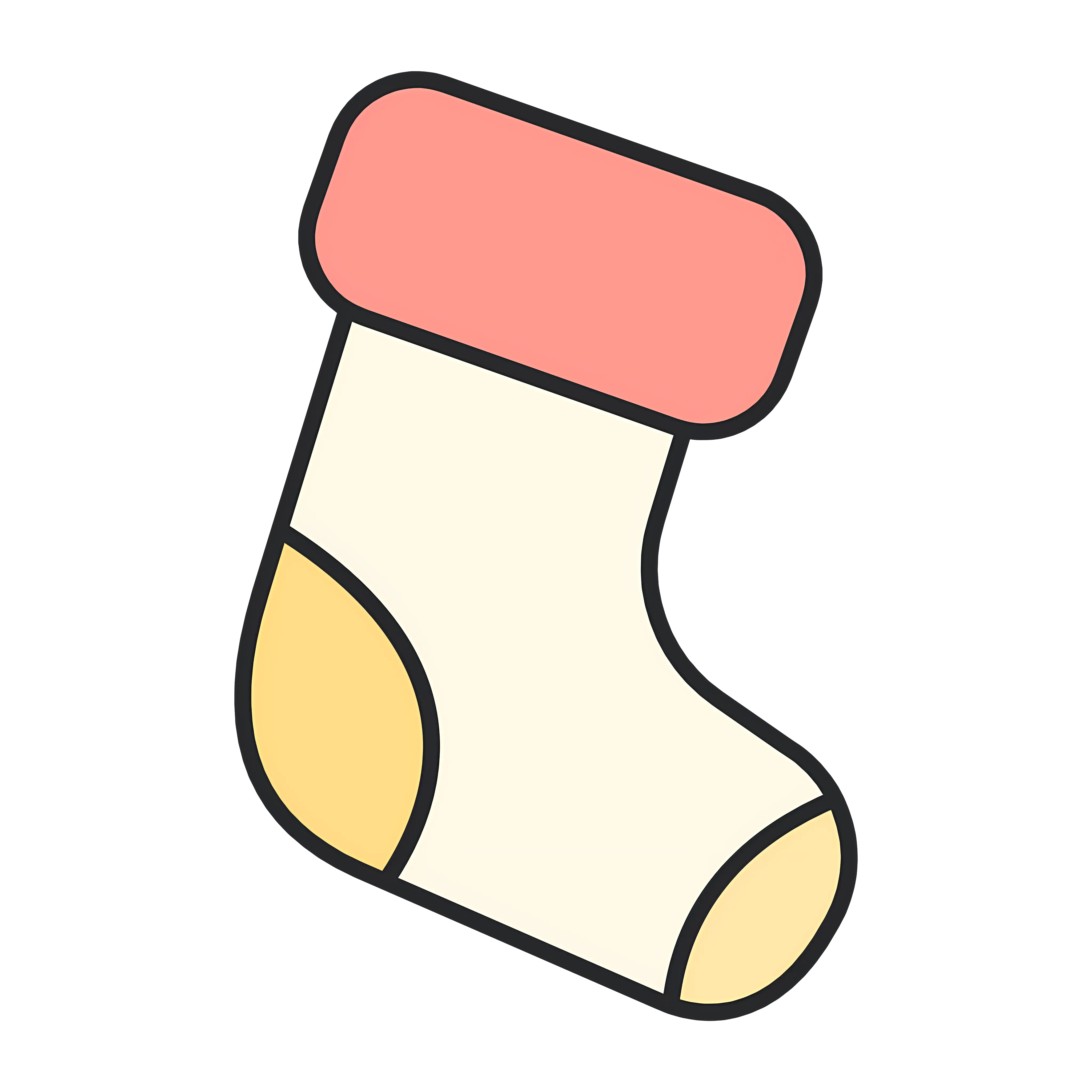 Cute Sock with Red Cuff
