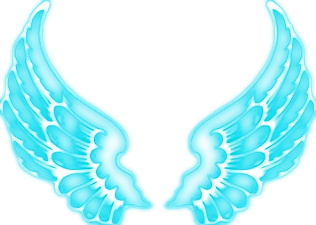 Light Blue Angel Wings Design