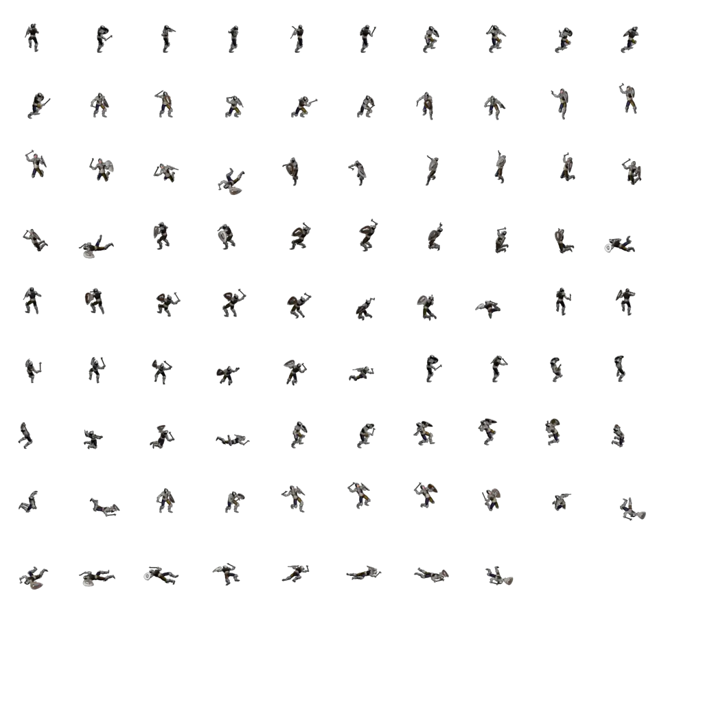 Silhouettes in Various Poses