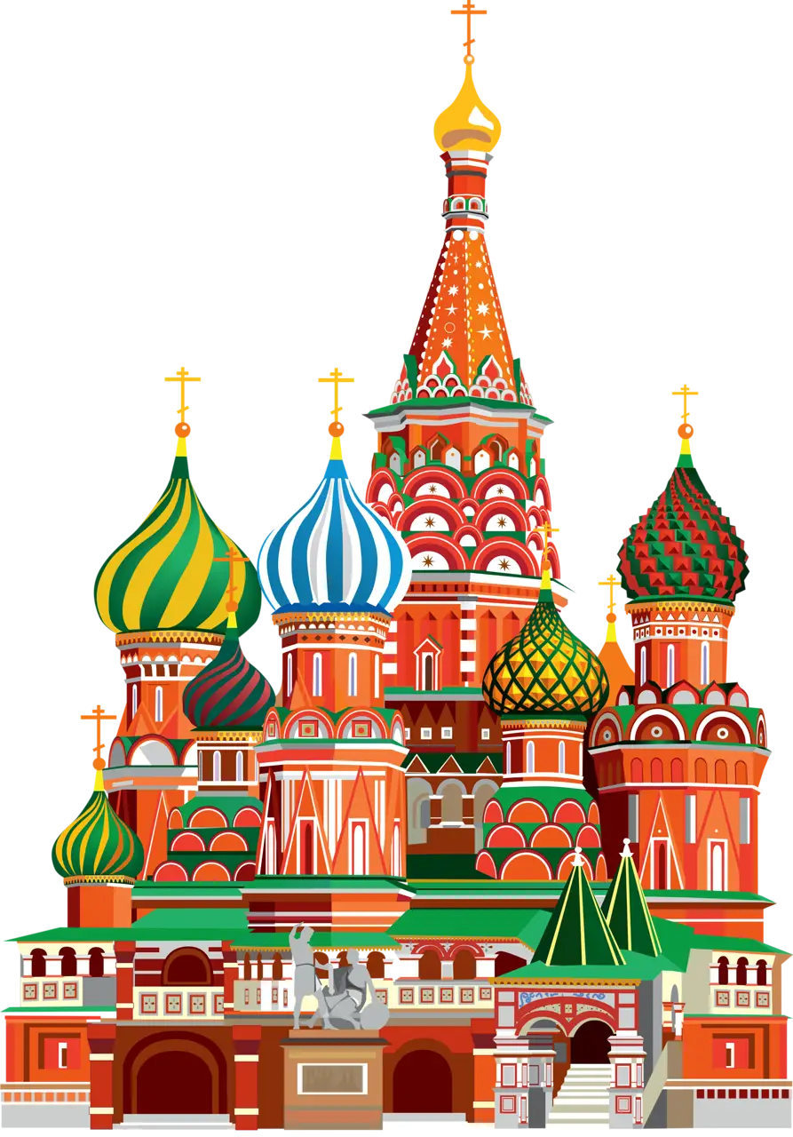 Saint Basil&#039;s Cathedral on Transparent Background
