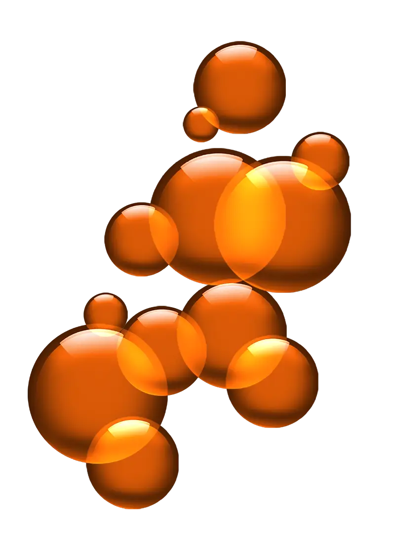 Orange Floating Bubbles
