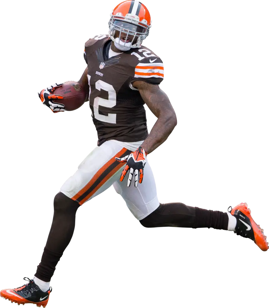 American Football Player in Action Pose