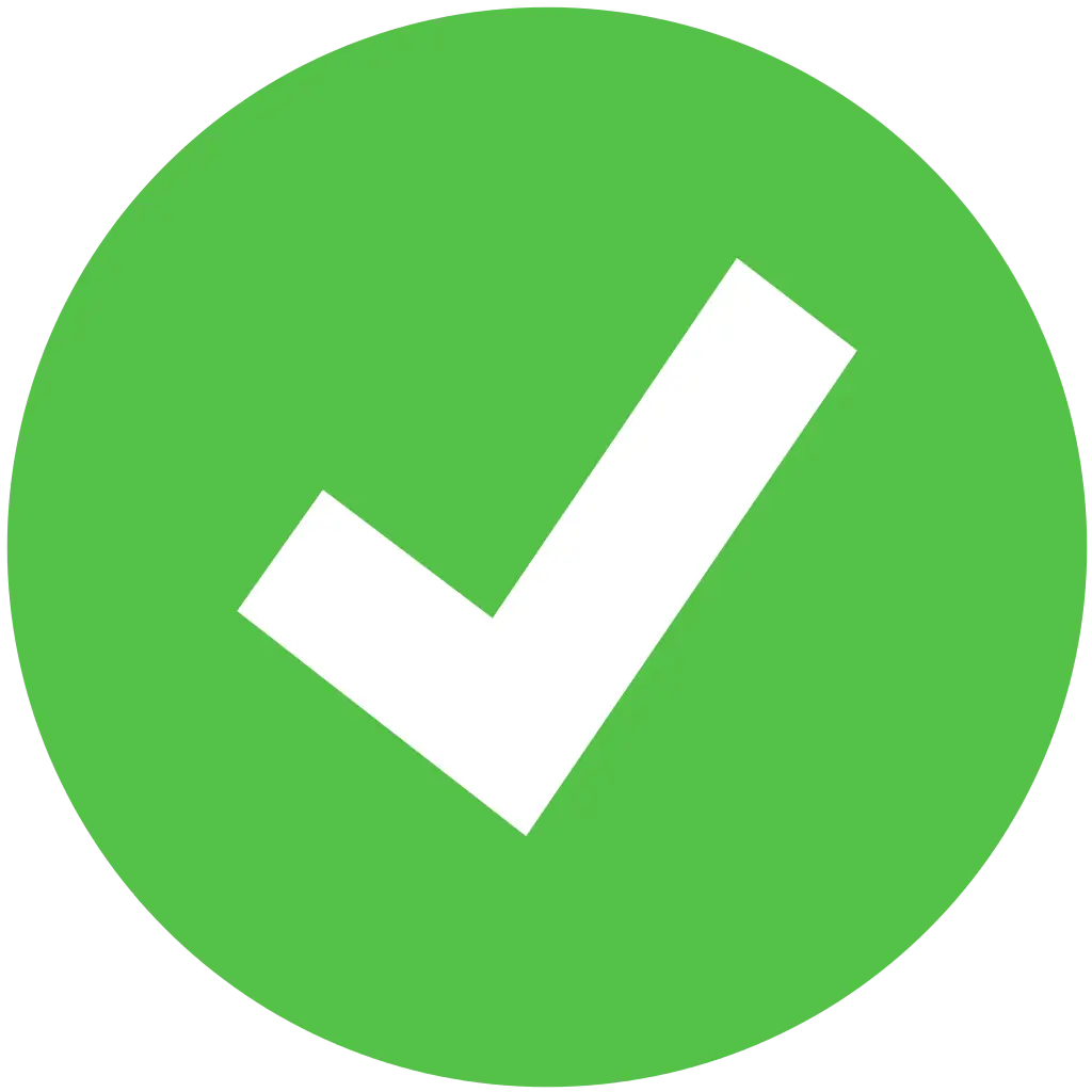 Green Circle with Checkmark Icon