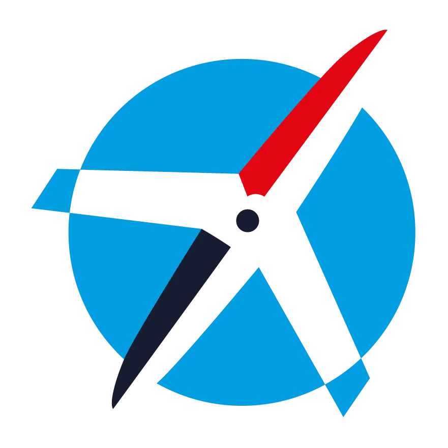 Wind Turbine Icon Logo for Renewable Energy Concept