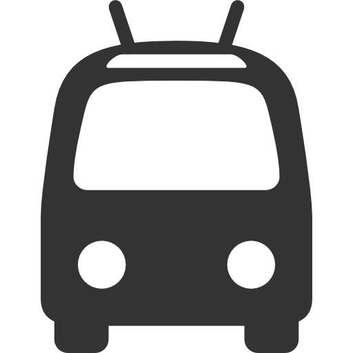 Minimalist Bus Icon Graphic
