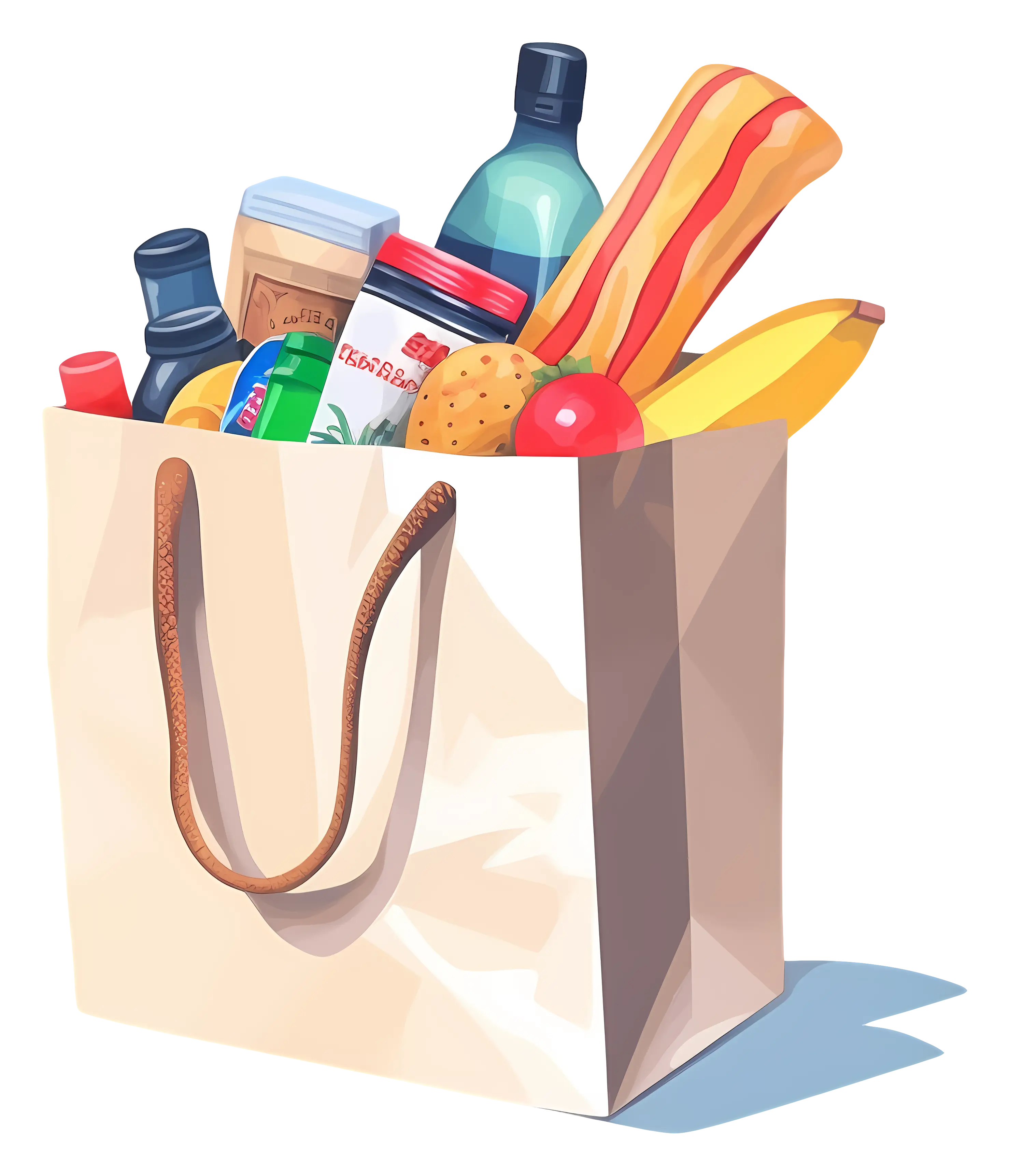 Shopping Bag Containing Groceries