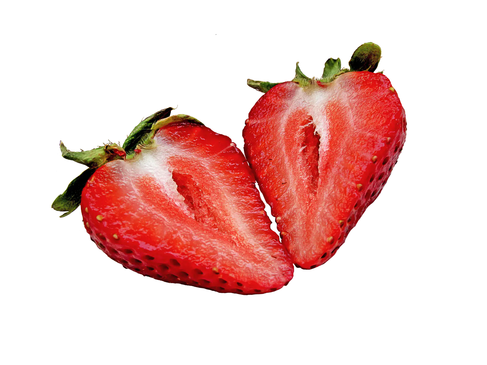 Halved Strawberries with Fresh Look