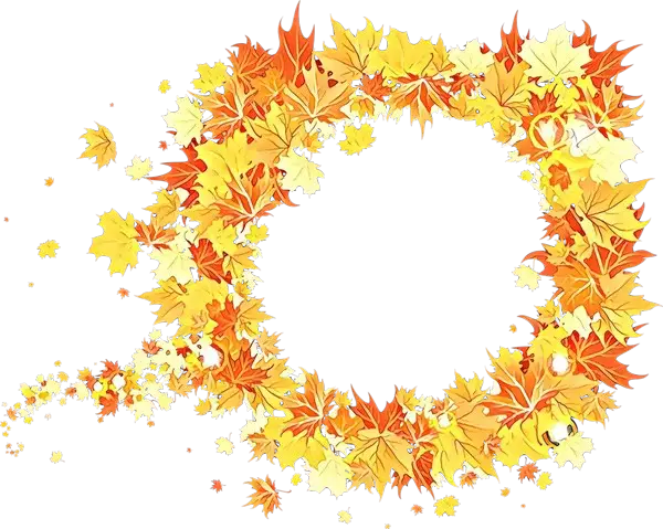Autumn Leaves Wreath in Seasonal Colors