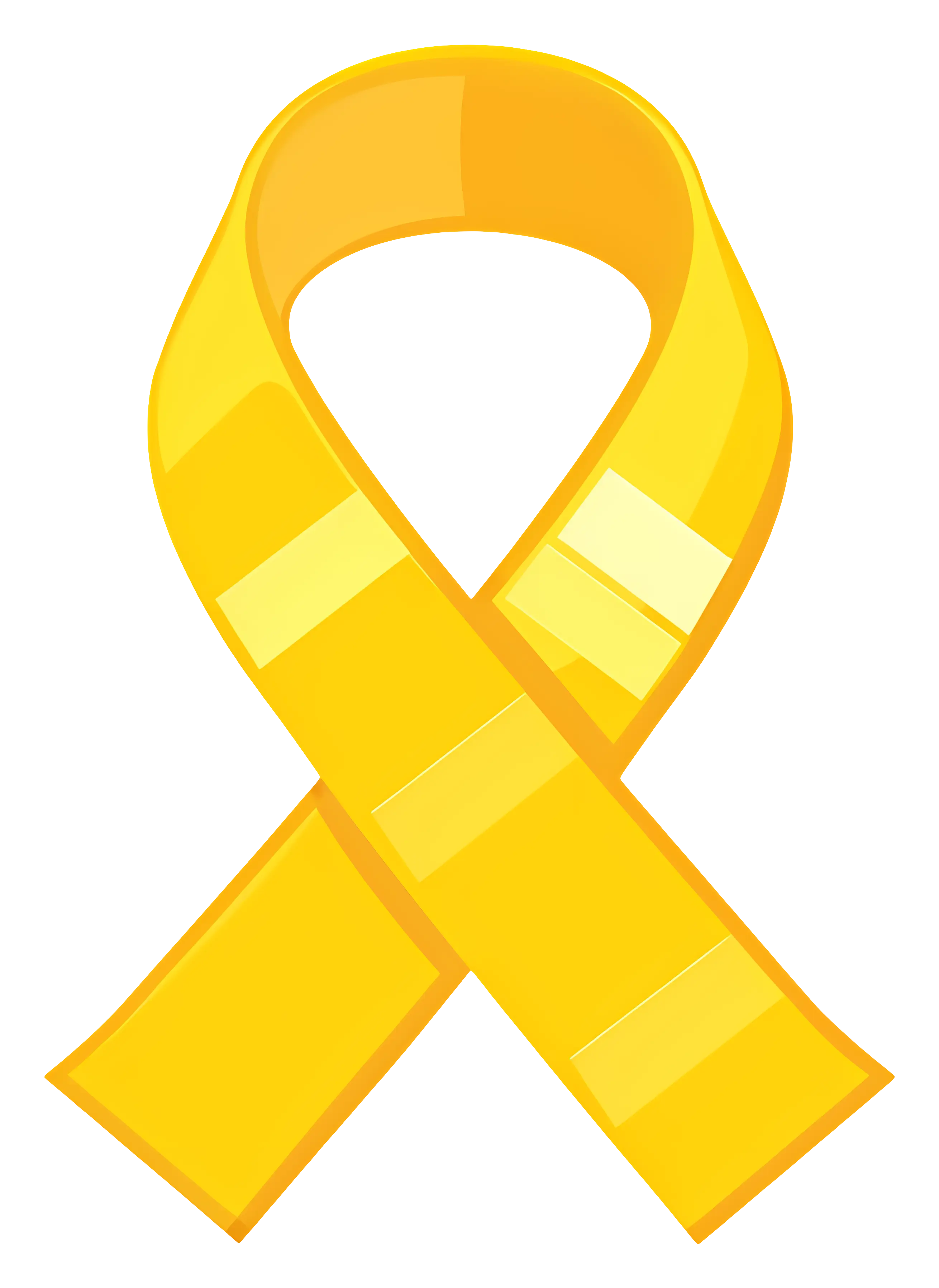 Bright Yellow Awareness Ribbon Symbol