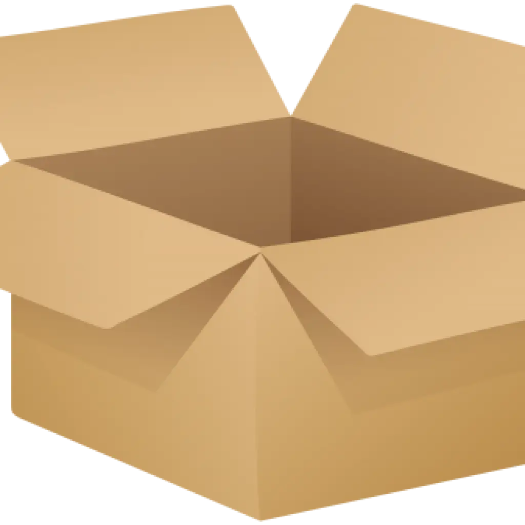 Open Cardboard Box for Storage