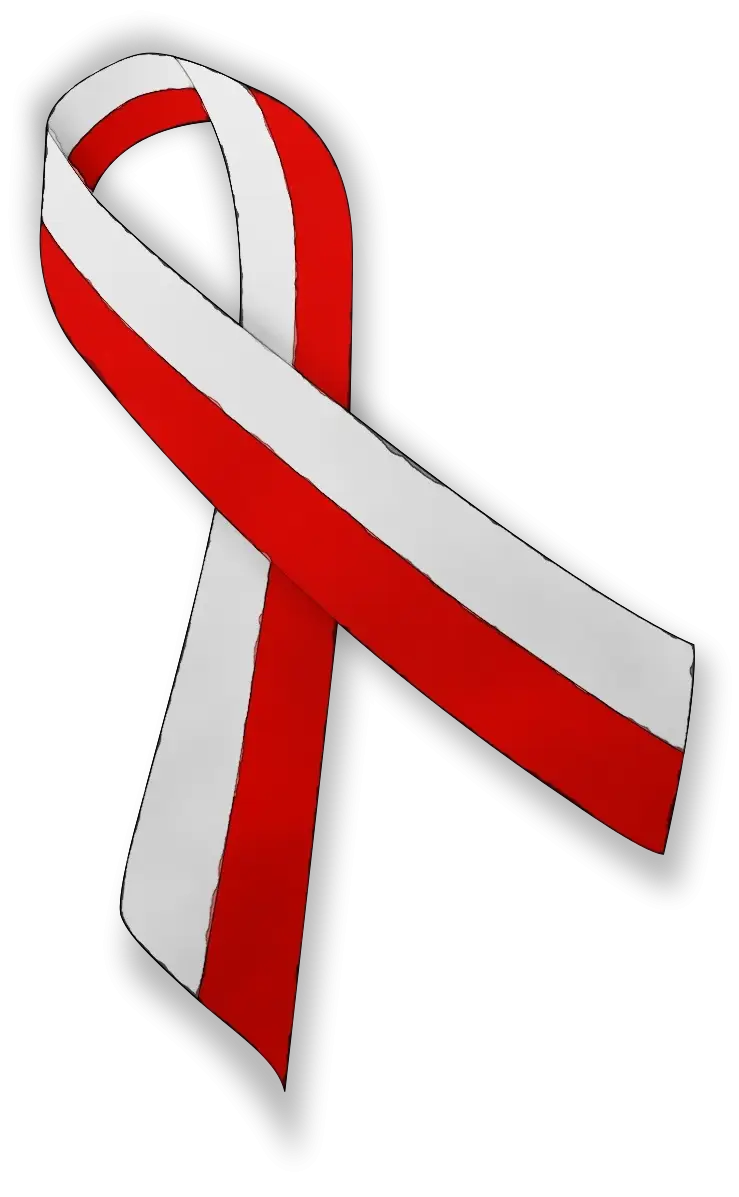 Red and White Awareness Ribbon Design