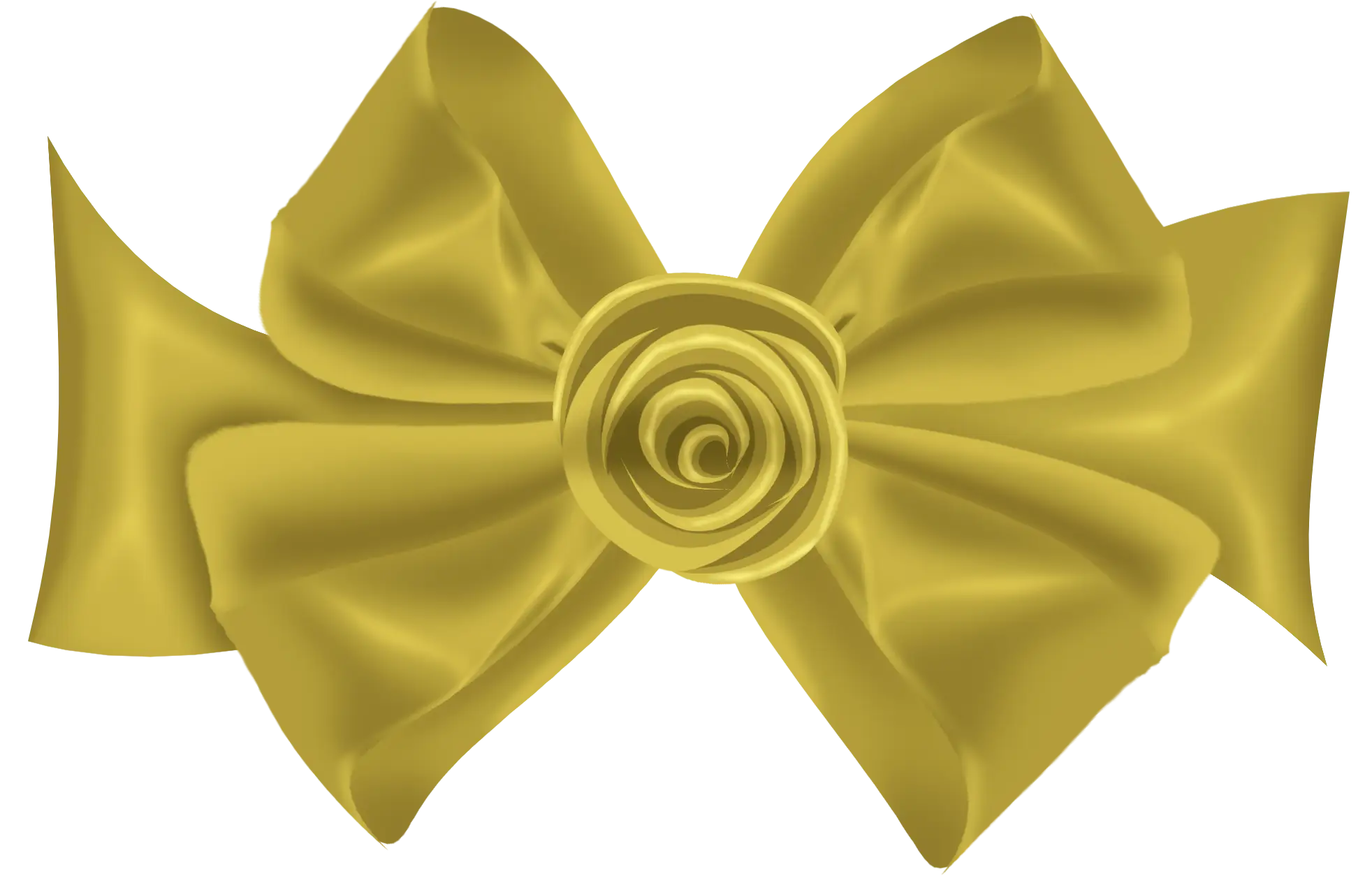 Golden Bow with Elegant Rose Design for Gift Decoration