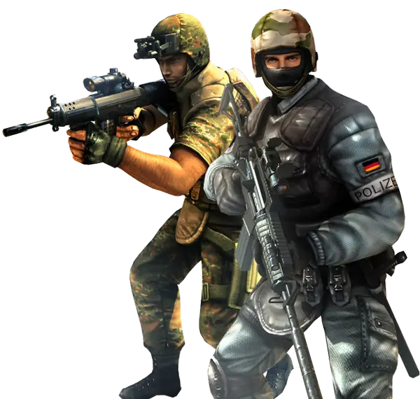 Armed Soldiers in Combat Gear