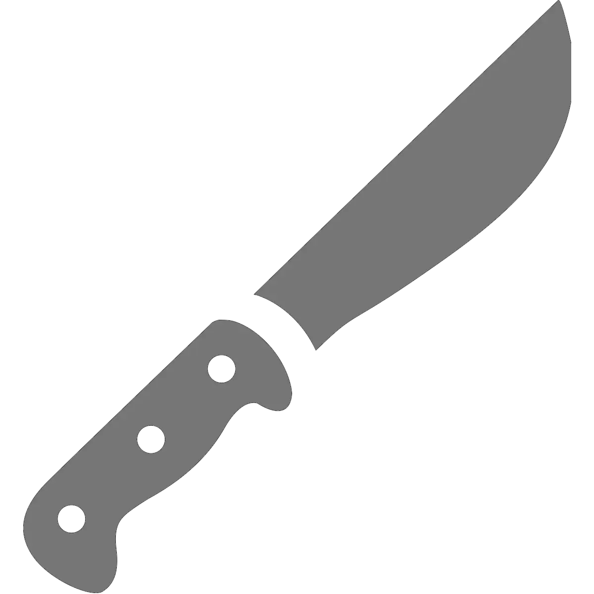 Gray Knife Illustration with Simple Design