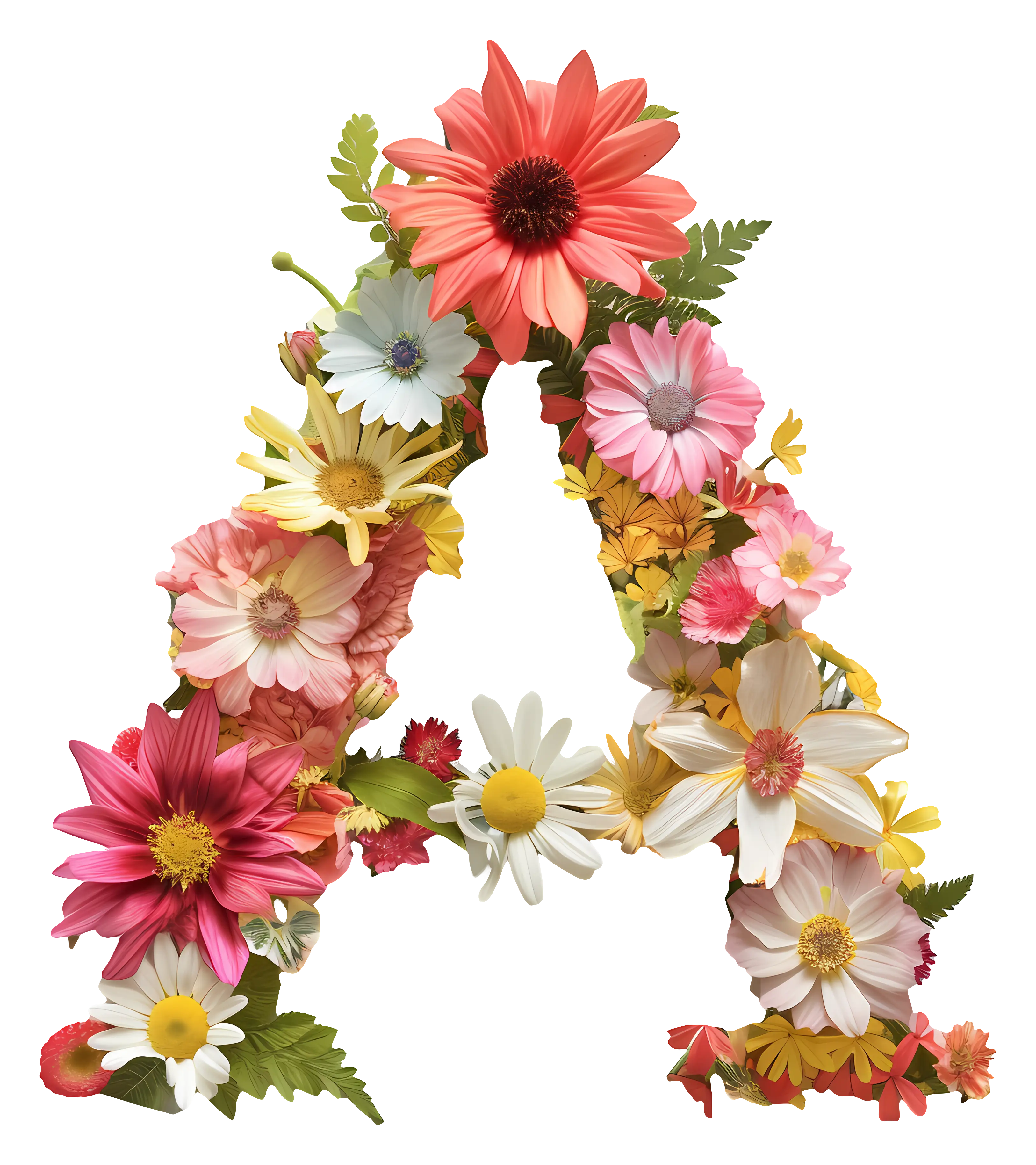 Floral Letter A Artwork