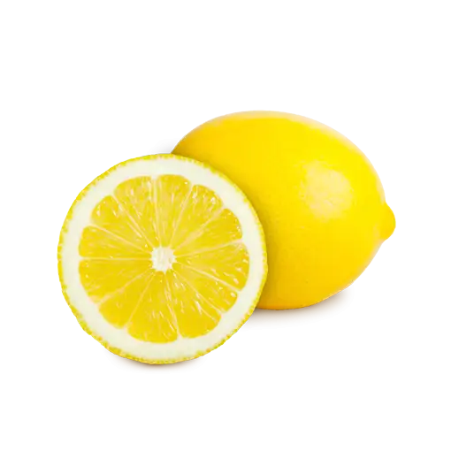 Yellow Lemon and Sliced Lemon Close-up