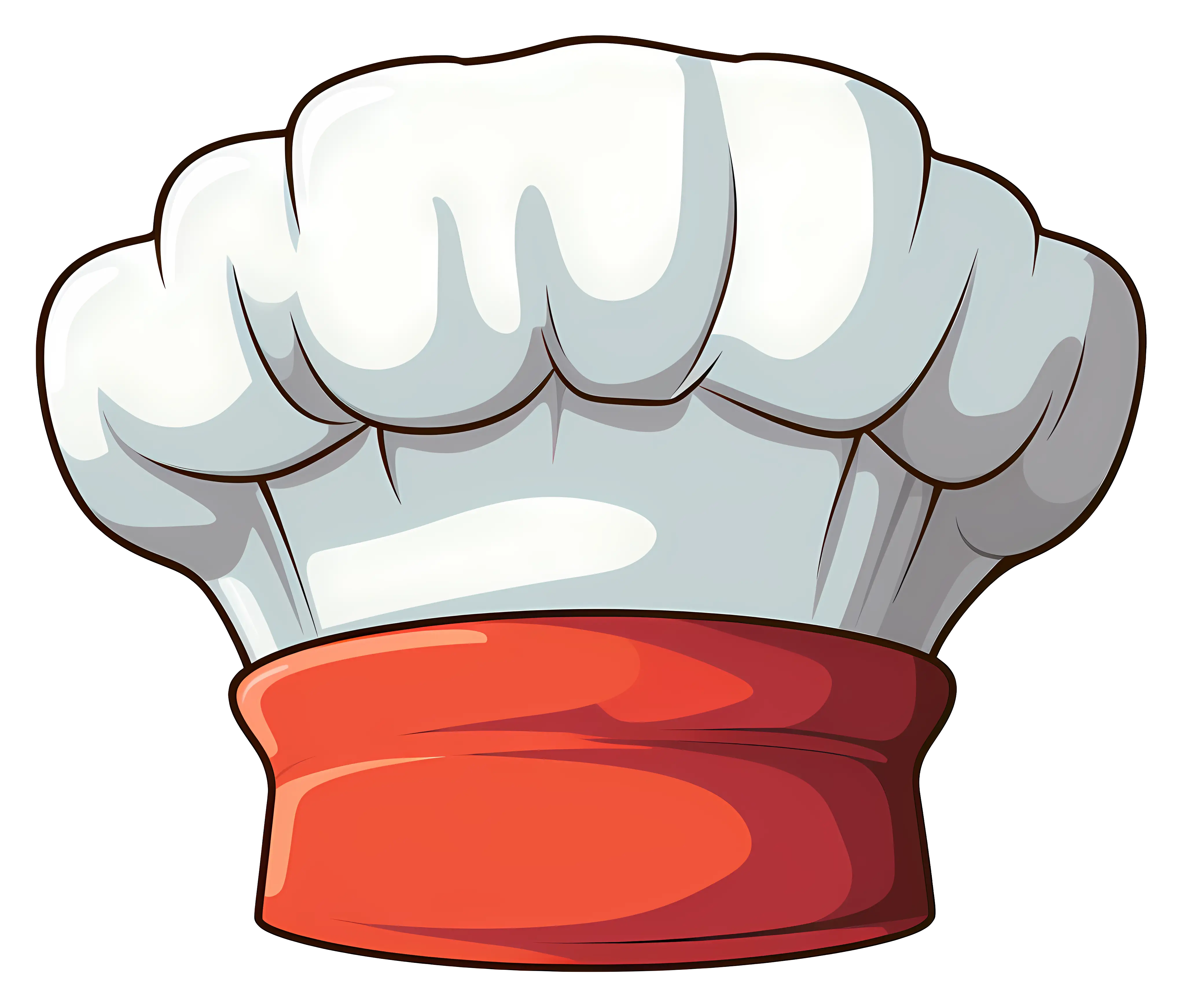 Chef Hat with Red Band Illustration