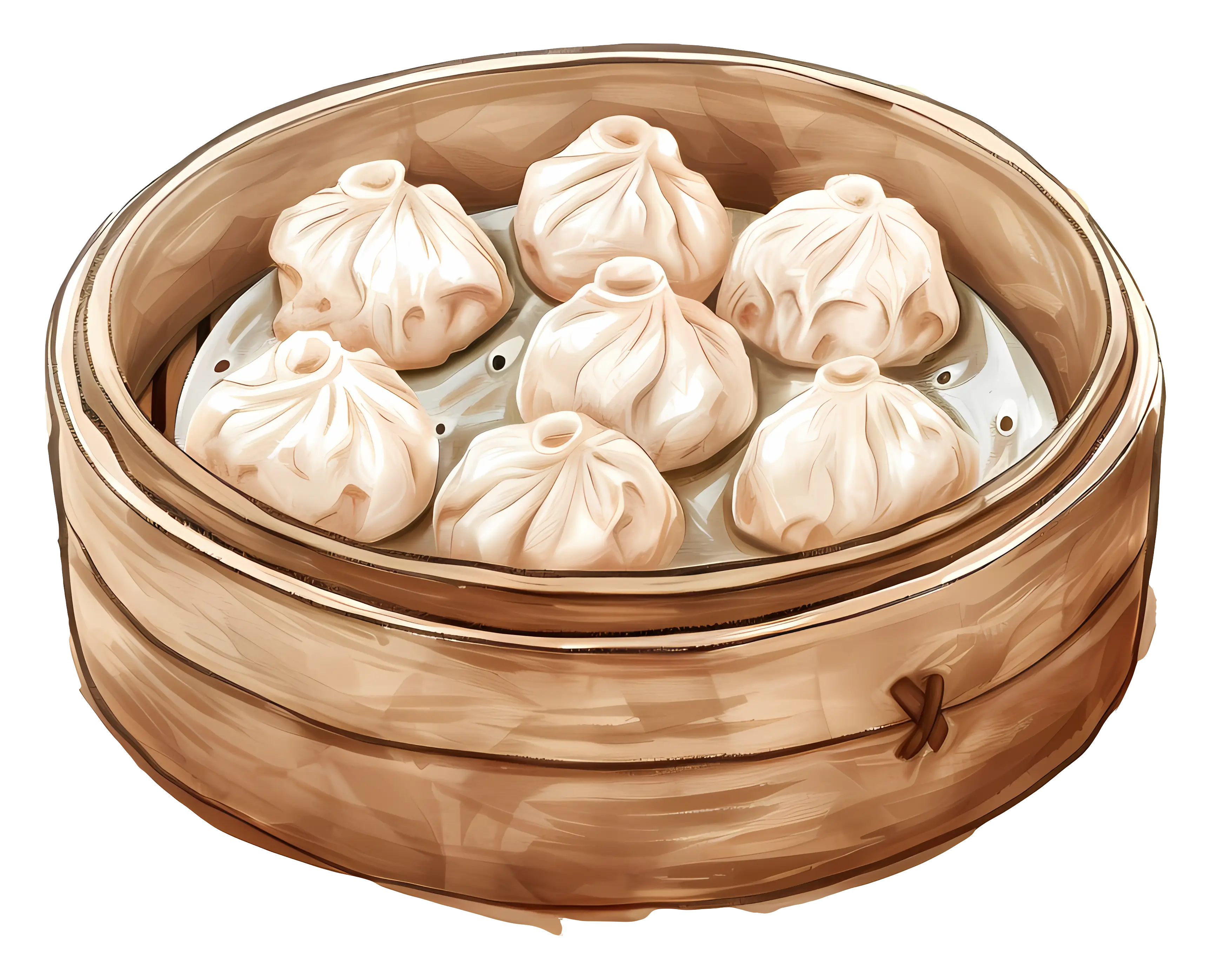 Steamed Dumplings in a Bamboo Basket