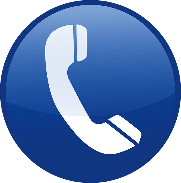Blue Phone Icon for Communication