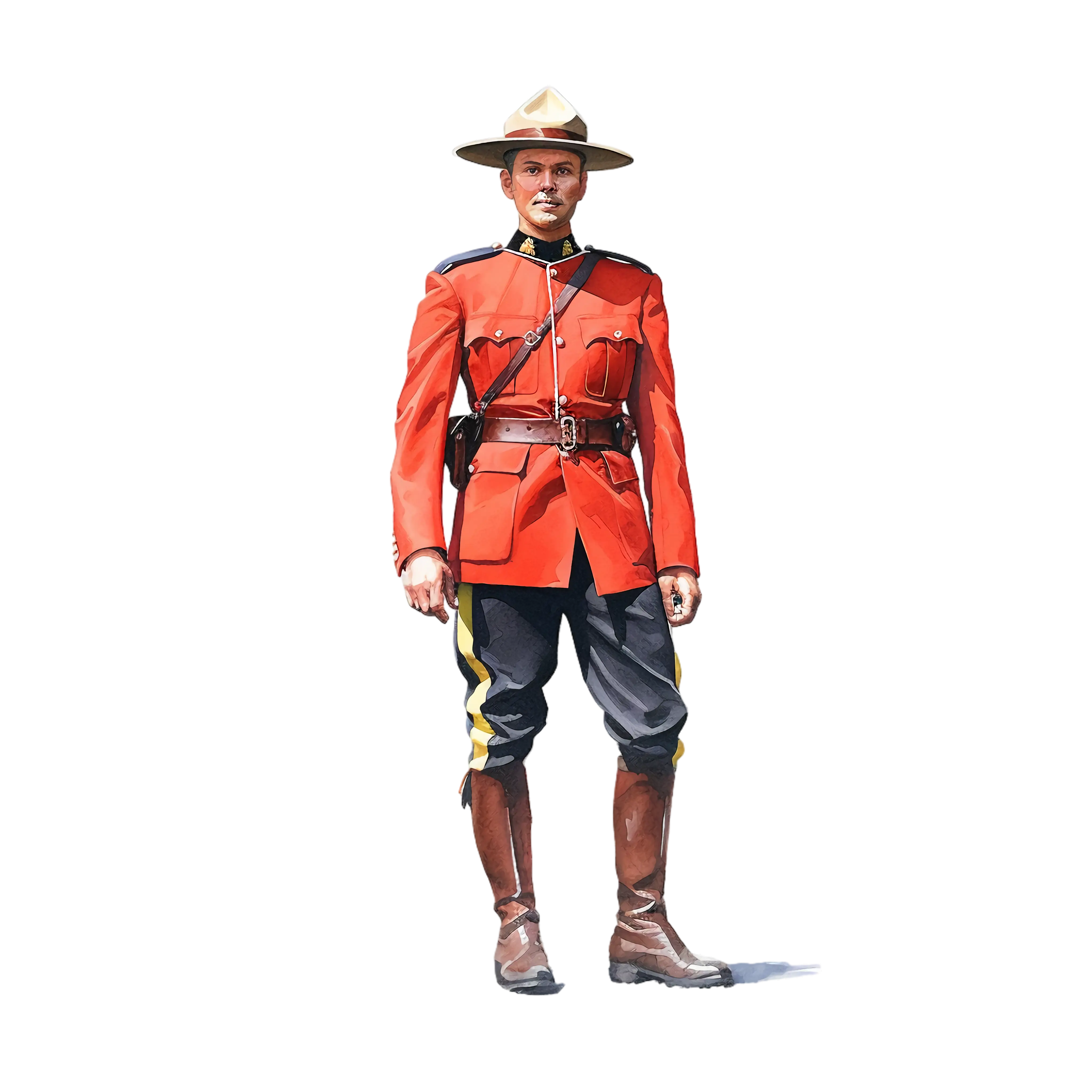 Canadian Mountie in Red Uniform