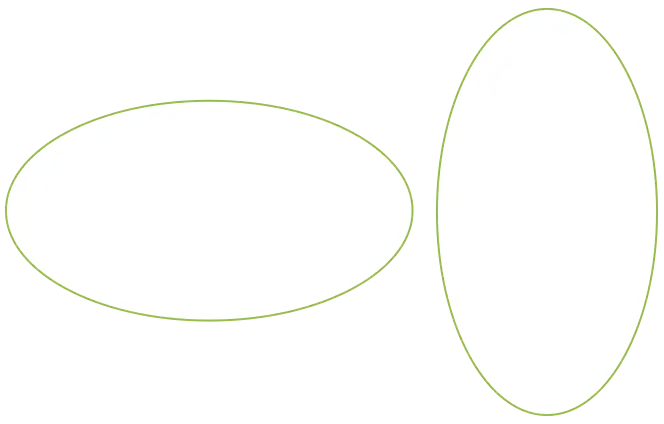 Green Oval Line Shapes Design