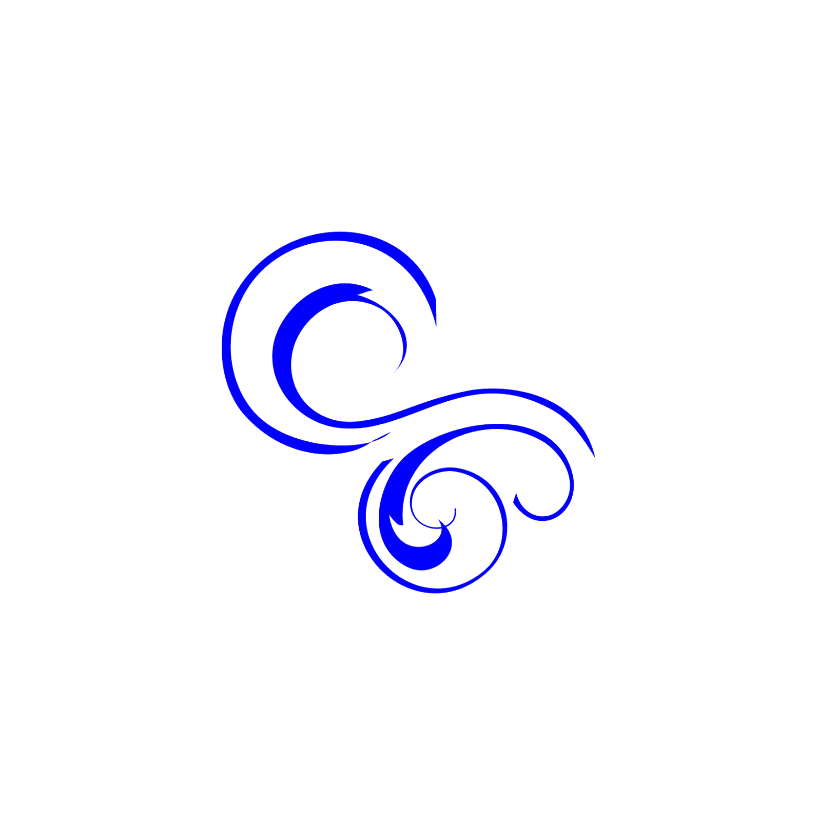 Blue Swirl Decorative Design