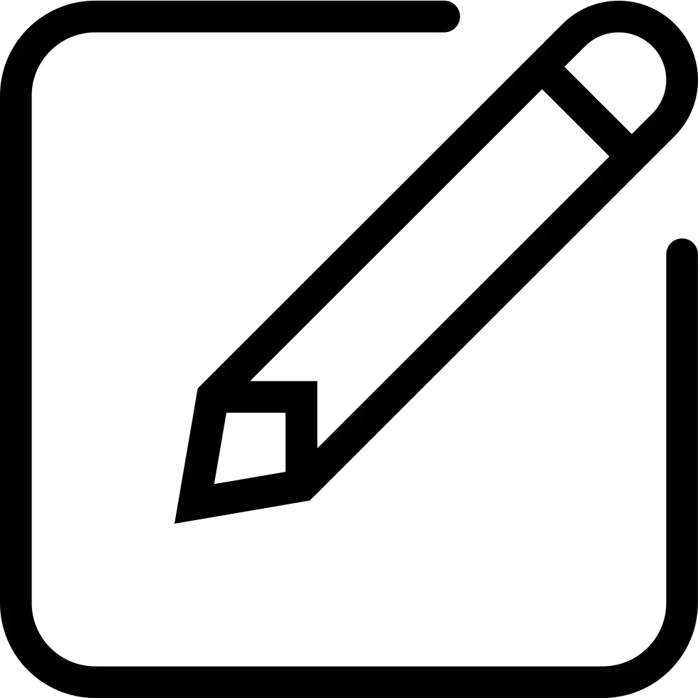 Minimalist Pencil Icon Design