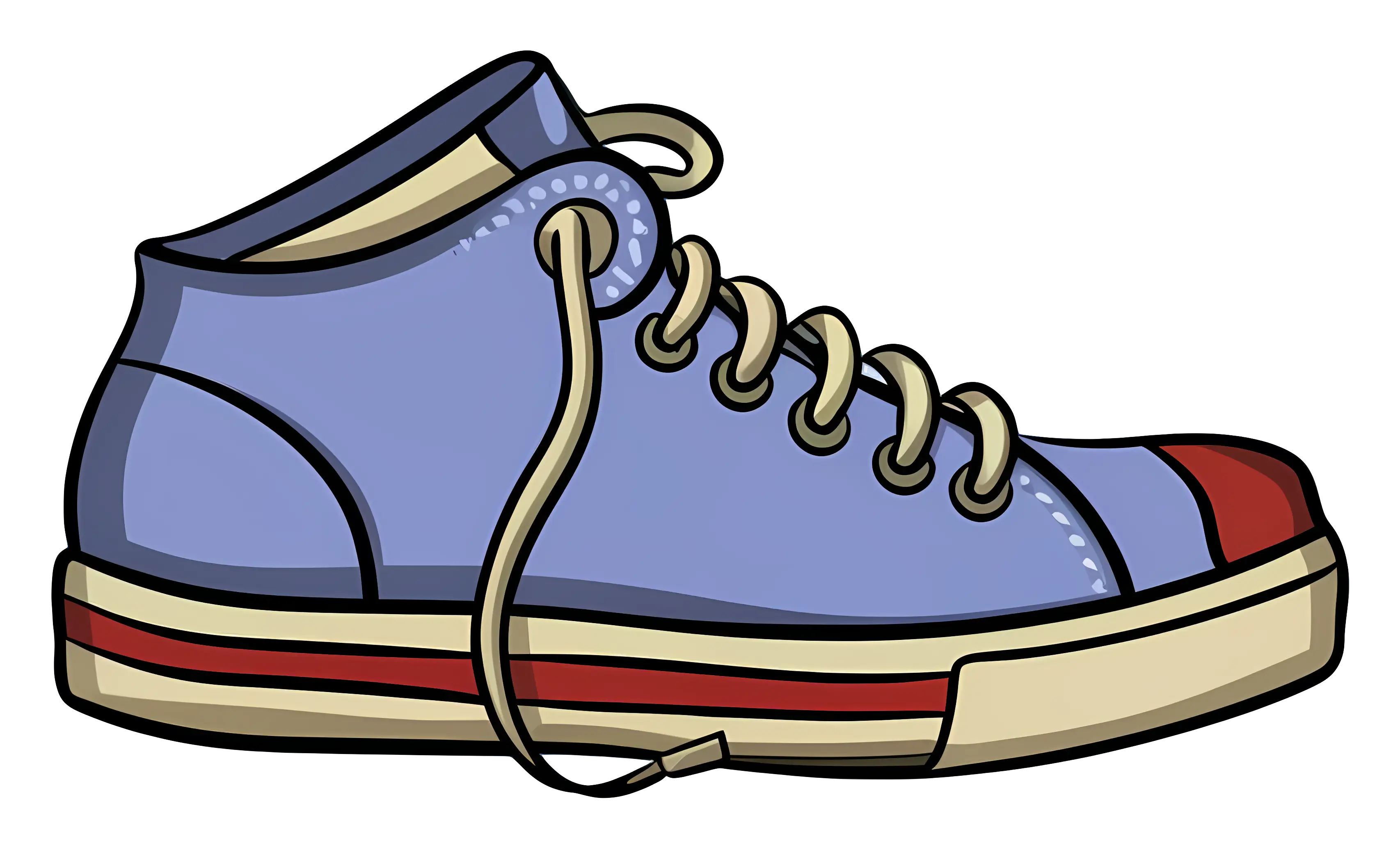 Blue Casual Sneaker Illustration
