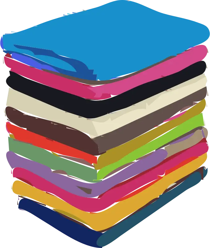 Stack of Colorful Folded Clothes Illustration