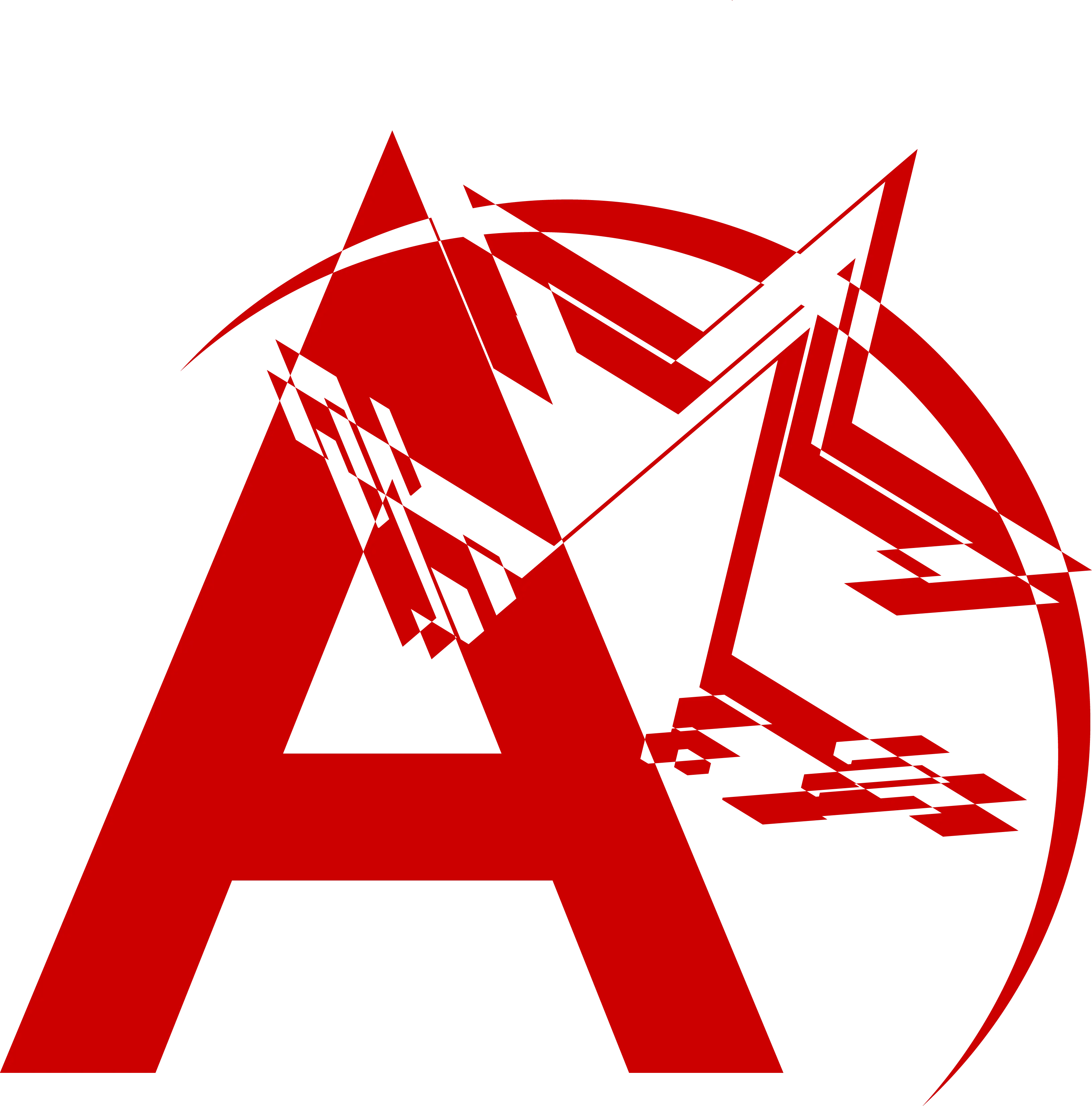 Red Letter A with Abstract Design