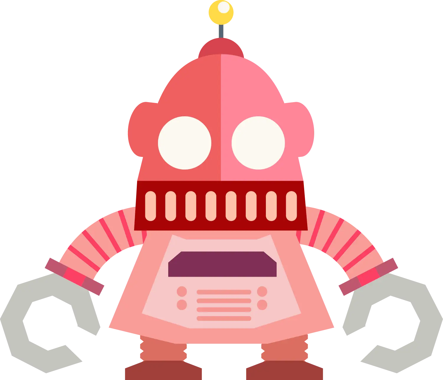 Cute Pink Cartoon Robot