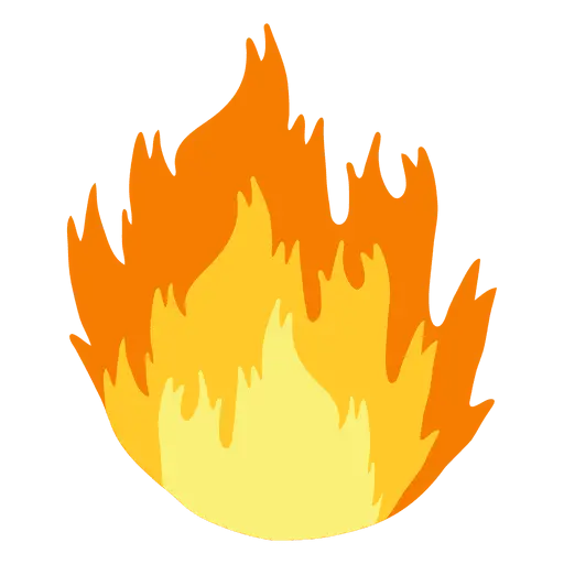 Bright Orange Flame Illustration