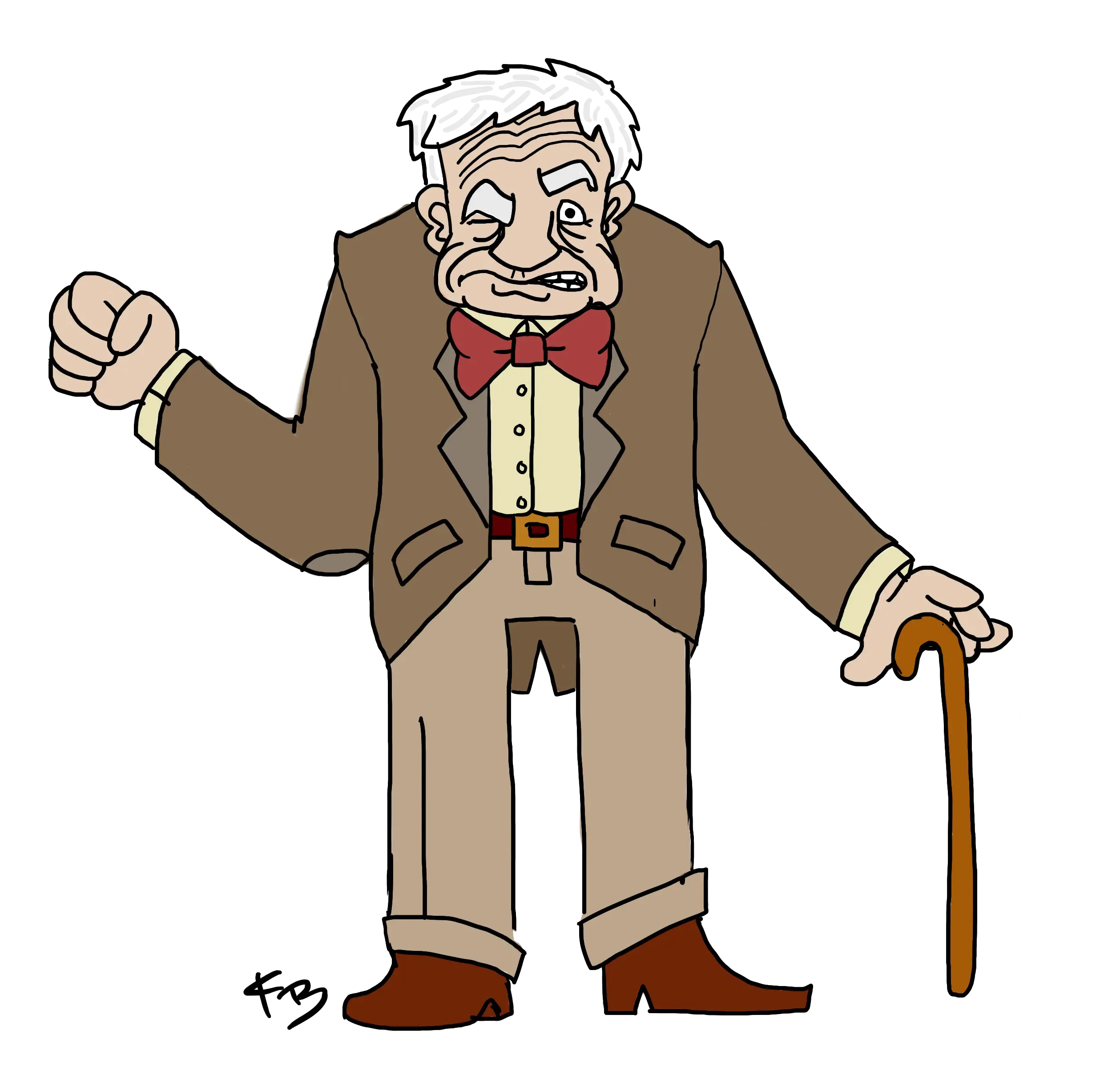 Elderly Man Cartoon