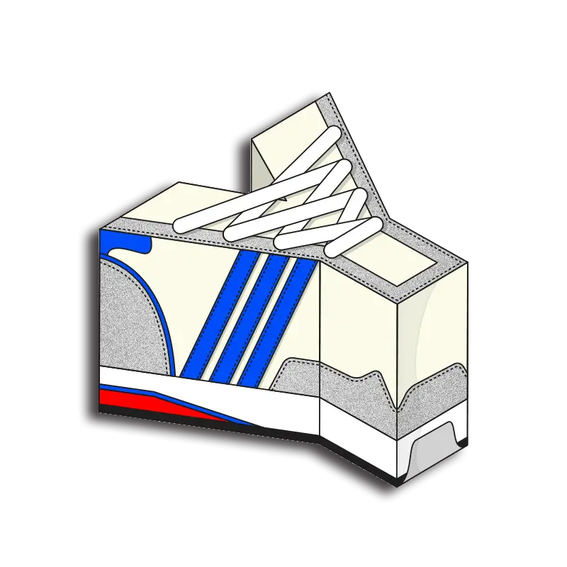 Stylish Sneaker with Blue Stripes
