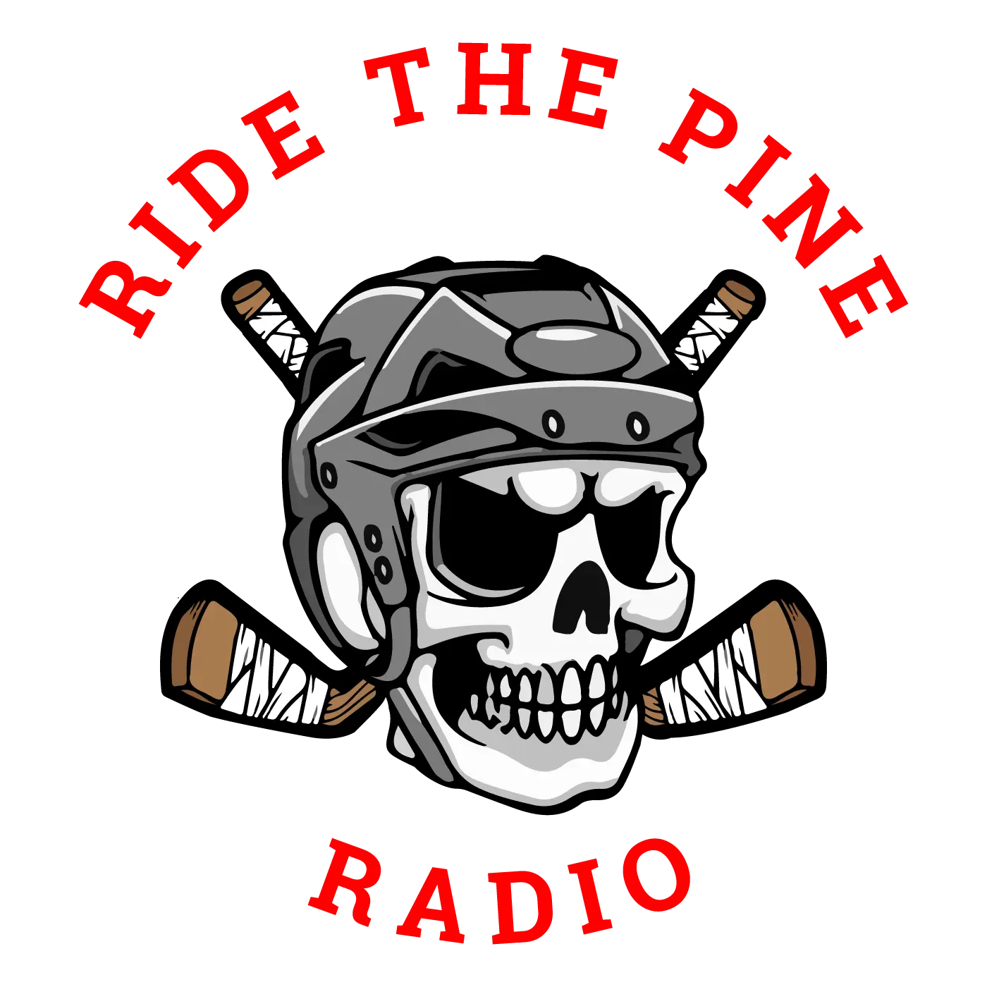 Ride the Pine Radio Skull Logo