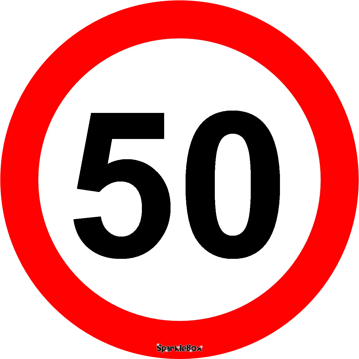 Speed Limit Sign Showing 50