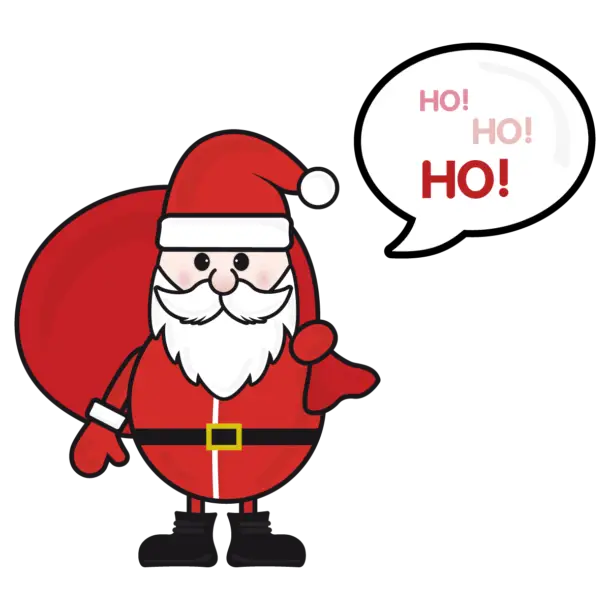 Santa Claus with Ho Ho Ho
